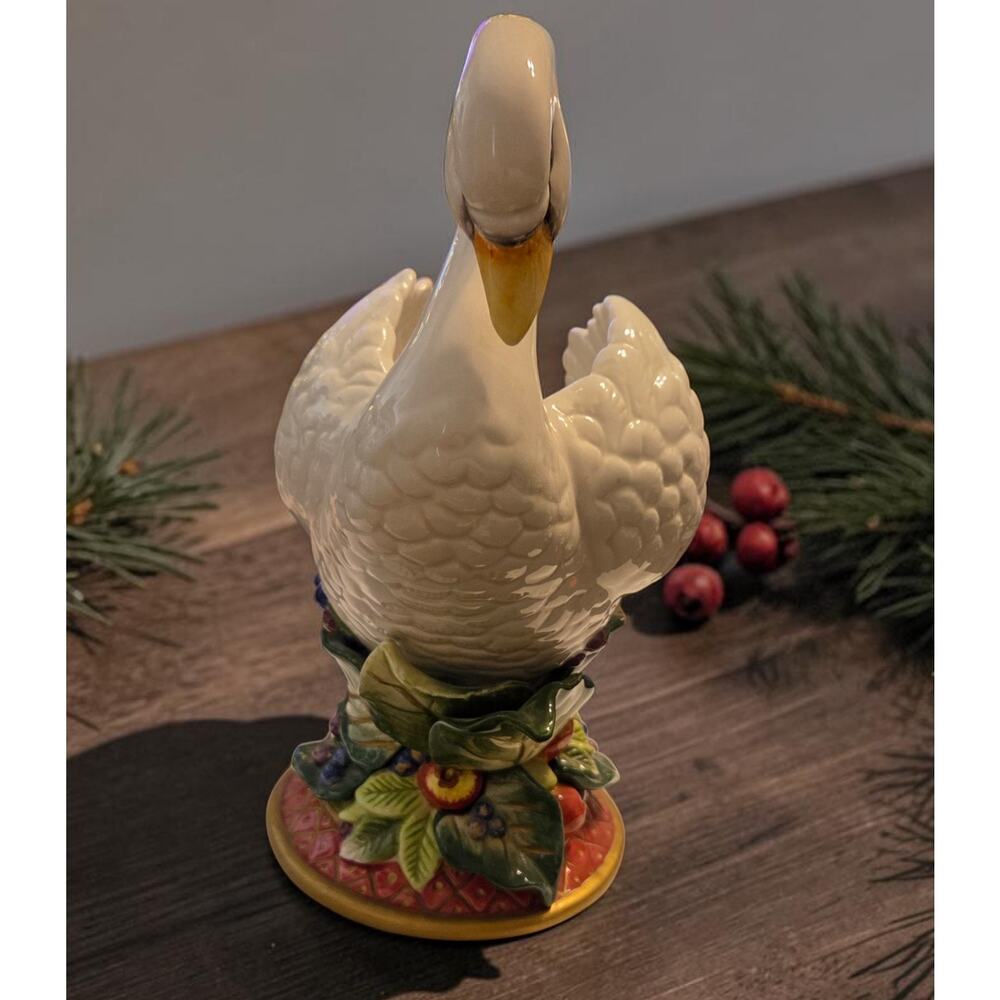 Swan Candleholder Fitz and Floyd Essentials Holiday Swan Collection Christmas - Picture 6 of 10